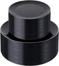 bUCLA 100PCS Black Plastic Plates - Heavy Duty Black Disposable with Silver Rim Include 50 Each (10 inch Dinner & 7 inch Dessert) Plates, Ideal for Party & New Year