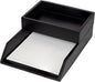 Demigo Desk Organizer Letter Tray Set of 2, Acacia Wood Tabletop Desktop for Storage Paper Letter Folders Notebooks Copy Print, Workspace Holder, Keep Stationery Saver (Black)