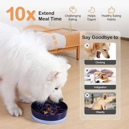 Sted Ceramic Slow Feeder Dog Bowls - Image 3