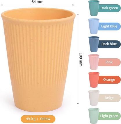 Wheat Straw Cups, Unbreakable Drinking Cup Dishwasher Safe Water Glasses - Image 4