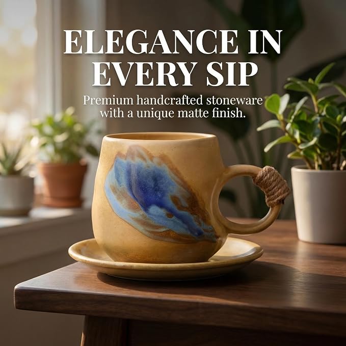 Little handmade ceramic pottery tea cup - Image 4