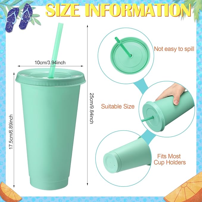 Honeydak 30 Pack Tumbler with Straw and Lid Bulk Cups - Image 4