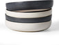 famiware Milkyway 33 oz Bowl Set, Pasta Bowls Set of 4, Salad Bowls, Double Reactive Glaze, Sturdy & Stackable, Ideal for Housewarming, Festivals, Dark Charcoal & White Full Glaze Matte
