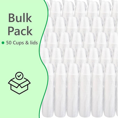 12 OZ Foam Cups for Hot & Cold Drinks. USA-Made 50-Pack - Image 5