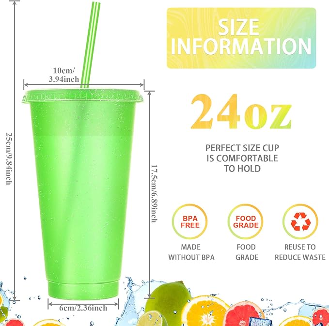 Honeydak 30 Pack Tumbler with Straw and Lid Bulk Cups - Image 4