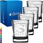 Personalized Shot Glasses Set of 4 Initial and Name 2oz Black Bottom Etched Square Shot Glass Engraved with Custom Text Birthday Gift for Men and Women