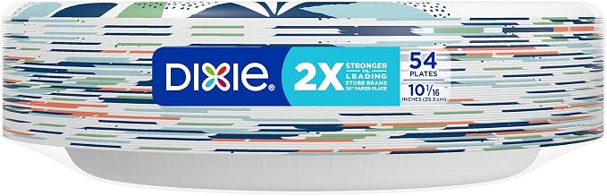 Dixie Large Paper Plates, 10 Inch, 2X Stronger, Microwave-Safe, Soak-Proof - Image 9