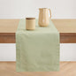 Solino Home Cotton Linen Table Runner Sage, Hemstitch Collection 14 x 72 in | by SolinoHome