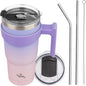Konokyo 20 oz Tumbler with Handle and Straw, Insulated Travel Mug | Pastel by Konokyo
