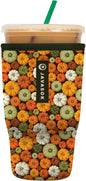 Sok It JavaSok Iced Coffee & Cold Soda Insulated Neoprene Cup Sleeve (Pumpkin Spice, Large: 30-32oz)