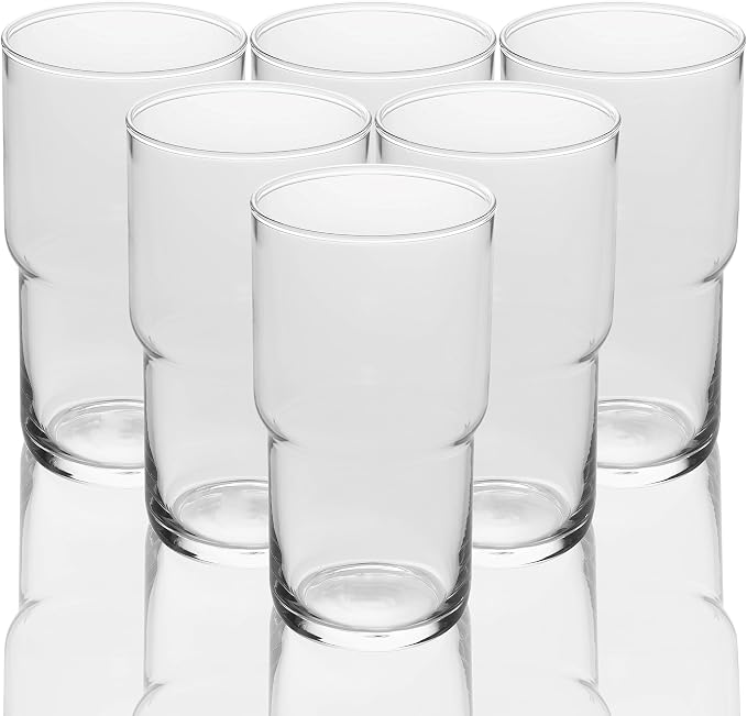 LEMONSODA Stackable Iced Coffee Glasses, 21oz Drinking Glasses, & Water - Image 2
