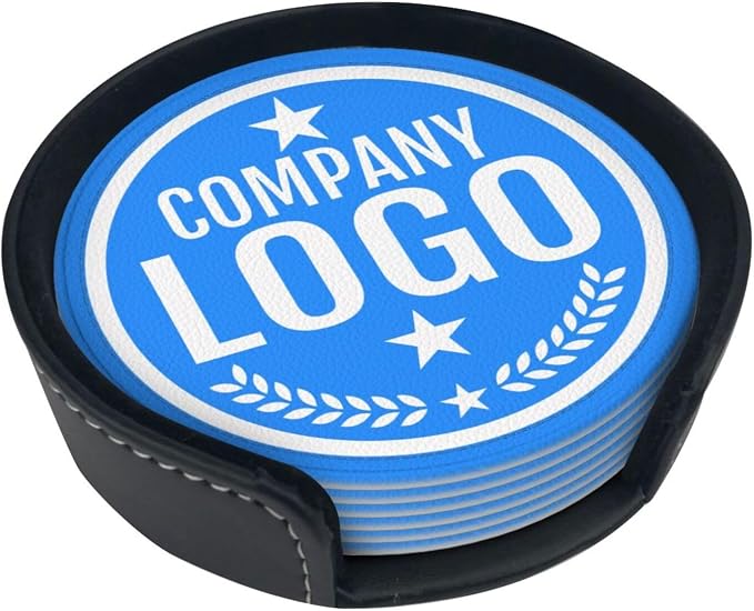 Custom Leather Coasters with Logo - Image 5