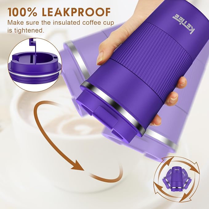 KETIEE 12oz Coffee Mug: Vacuum Insulated Coffee Cup - Image 3