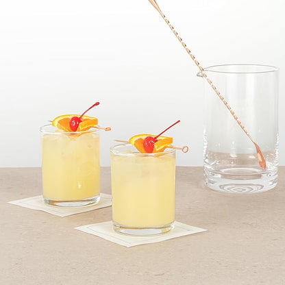 Restaurantware-Vetri 11 Ounce Old Fashioned Glasses, 6 Dishwashable Whiskey Glasses - No-Lead, Thick Bottom, Clear Glass Tumblers For Scotch, Durable, For Drinking Liquor, Bourbon, Or Cognac