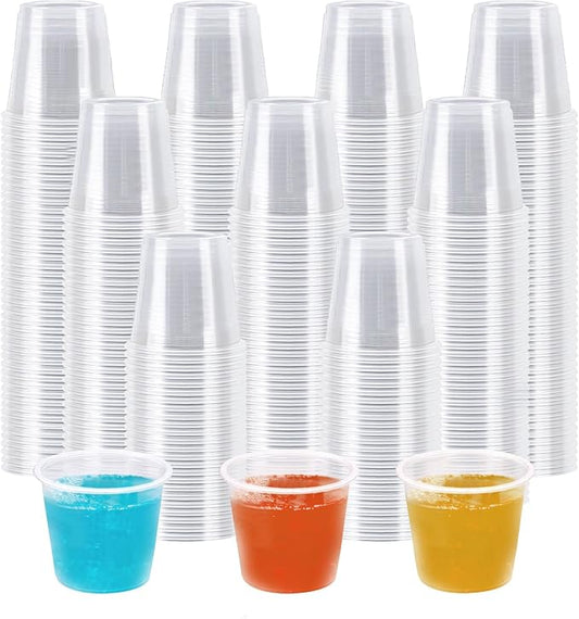 Clawsoff 1000 Pack 1 oz Plastic Cups Clear Disposable Small Medicine Cups | by BuyNow