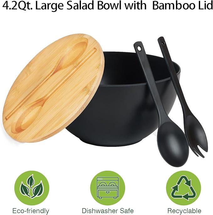 10" Large Salad Serving Bowl - Image 3