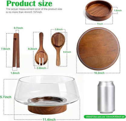 Extra Large Glass Salad Bowl - Image 7