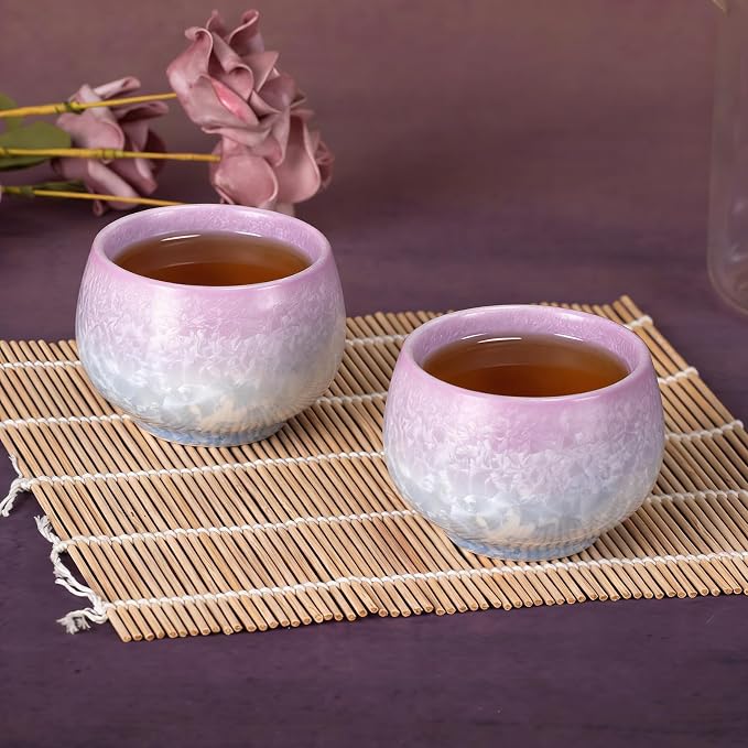 KAMMAK Japanese Tea Cups, 6.7 Oz Small Handmade Ceramic Teacups, Loose Leaf and - Image 7