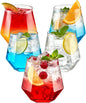 BESTSTAR 40 PCS Clear 12 Oz Diamond Plastic Wine Whiskey Glasses | Stemless by BESTSTAR