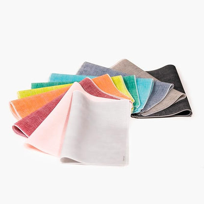 modern-twist 14 x 16 Silicone Placemat, BPA, PVC-Free Table Mat, Dishwasher Safe, Linen Print in Cranberry, Pack of 1