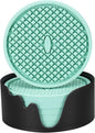 ME.FAN Silicone Coasters [6 Pack] Thickened Drink Coasters with Holder - Cup Mat - Non-Slip, Non-stick, Stay Put, Deep Tray - Prevents Furniture and Tabletop Damages(Peppermint Green)
