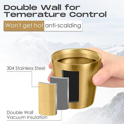 Mimorou 8 Pack Stainless Steel Insulated Cup 5.9 oz Metal Tumbler Double Wall - Image 4