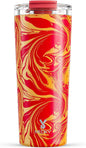 Meoky 24 oz Insulated Travel Coffee Mug: Leak Proof Lid, Lava Swirl | Stainless by MEOKY