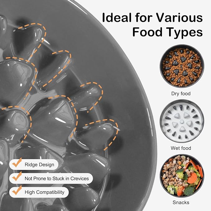 Sted Ceramic Slow Feeder Dog Bowls - Image 6