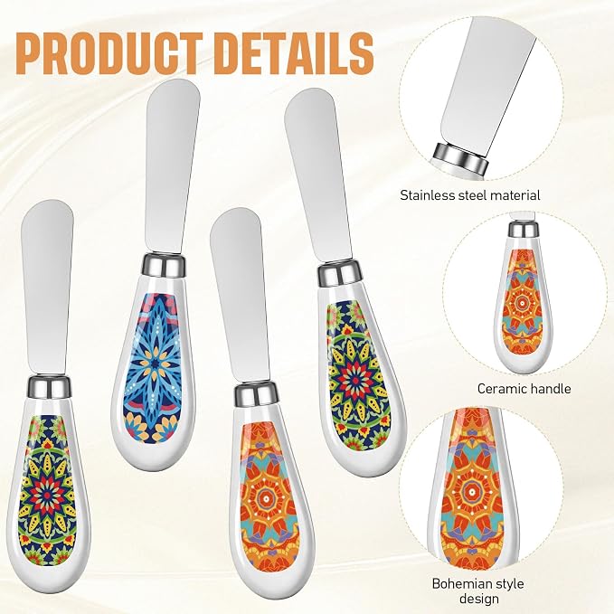 6 Pack Cheese Spreaders bulk 4.95" Stainless Steel Butter Knife - Image 5