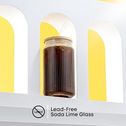 JoyJolt Fluted Glass Tumblers - Image 6