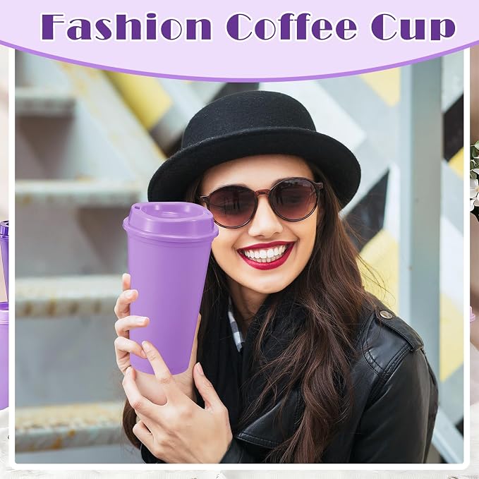 FillTouch 12 Pcs 16 oz Reusable Coffee Cups - Image 5