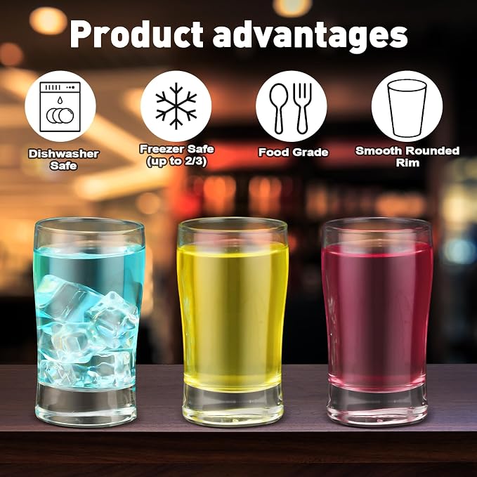 Bokon 36 Pcs Beer Flight Glasses, Small Clear Tasting Cup - Image 3