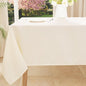 Smiry Rectangle Table Cloth, Waterproof Anti-Scratch Polyester Tablecloth, Decorative Washable Fabric Table Cover for Dining, Buffet, Parties and Outdoor, 60x102, Beige