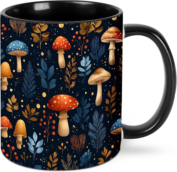 Mushroom Coffee Mug 11 Ounce Mugs Ceramic Tea Cup Drinking Water Cups | Novelty by FyLybois