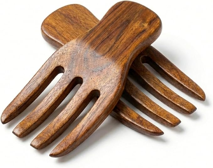 Salad Hands - Set of 2 Acacia Wood Salad Servers by BLIXIFY