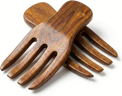 Salad Hands - Set of 2 Acacia Wood Salad Servers by BLIXIFY