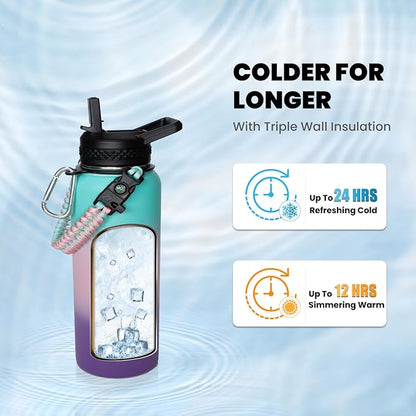 RAYMYLO Insulated Water Bottle 32 oz, Triple Wall Vacuum Stainless Steel | - Image 2