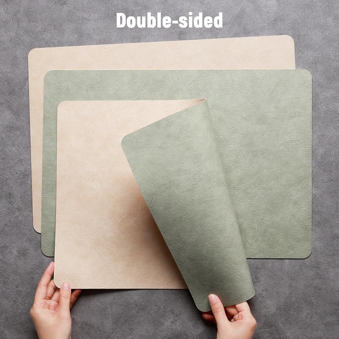 Vinyl Placemats Set of 4, Dual Sided Place Mats - Image 2