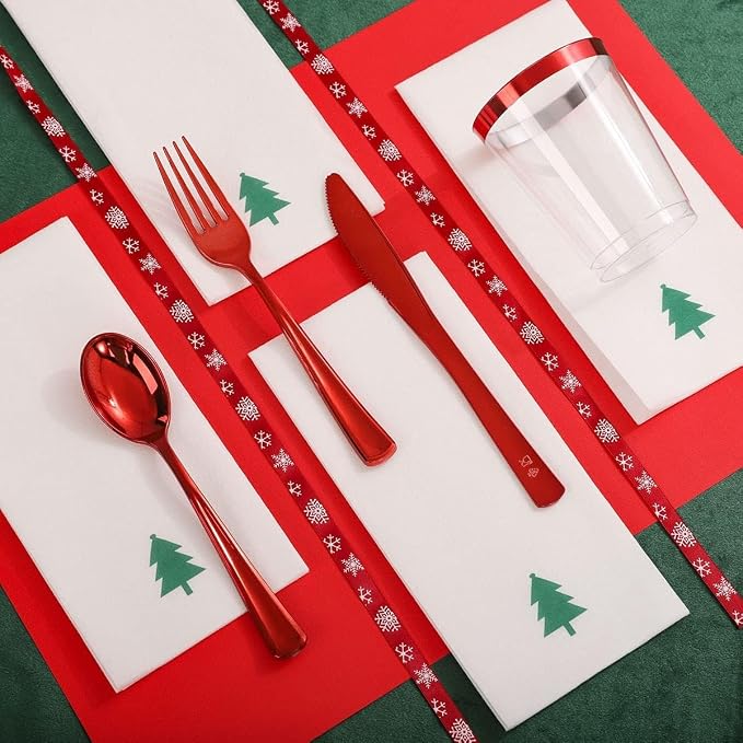 175pcs Christmas Plates Dinnerware - Image 5
