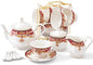 DUJUST 22 pcs Royal Vintage Porcelain Tea Set by DUJUST