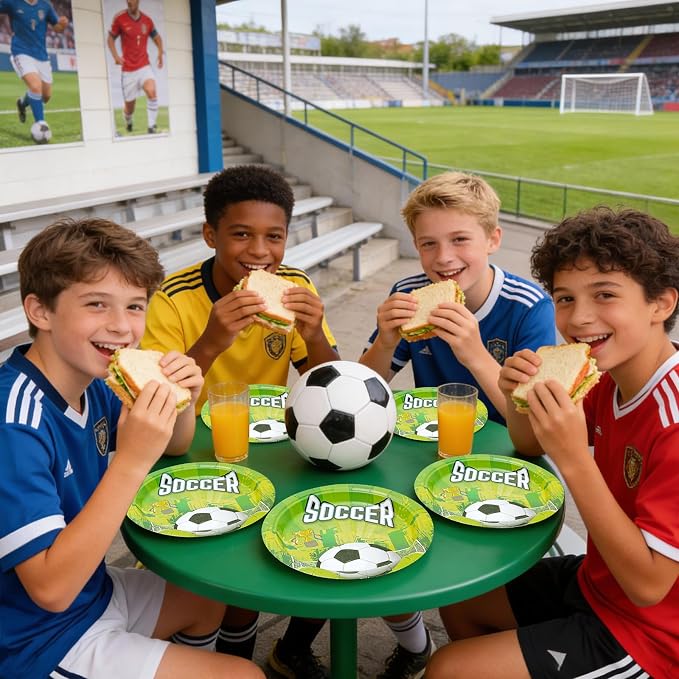 40 Pack Soccer Paper Plates - Image 5