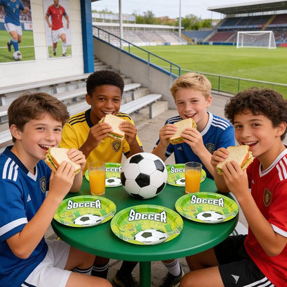 40 Pack Soccer Paper Plates - Image 5