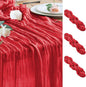 Cheesecloth Table Runner Red 10FT Boho Gauze Runner, 3 Pack | 120 Inch Cheese by Wokceer