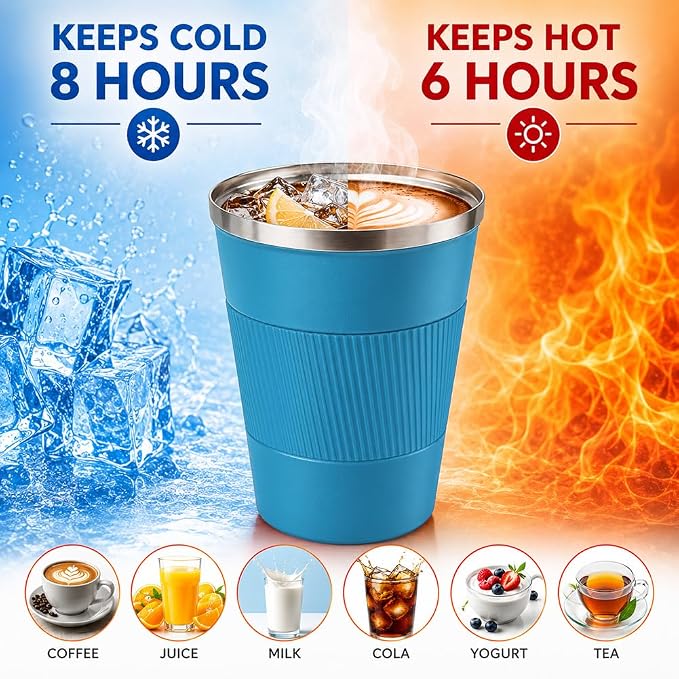 Coffee Mug with Leak Proof Lid, Travel Mug Stainless Steel Tumbler, Double Wall - Image 3