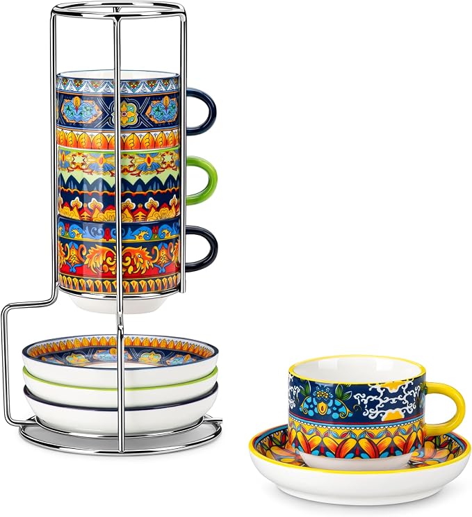 vancasso 4 Oz Bohemian Espresso Cups Set of 4 by vancasso