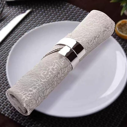 Set of 6 Elegant Silver Napkin Rings, Perfect Table Setting Decor - Image 5
