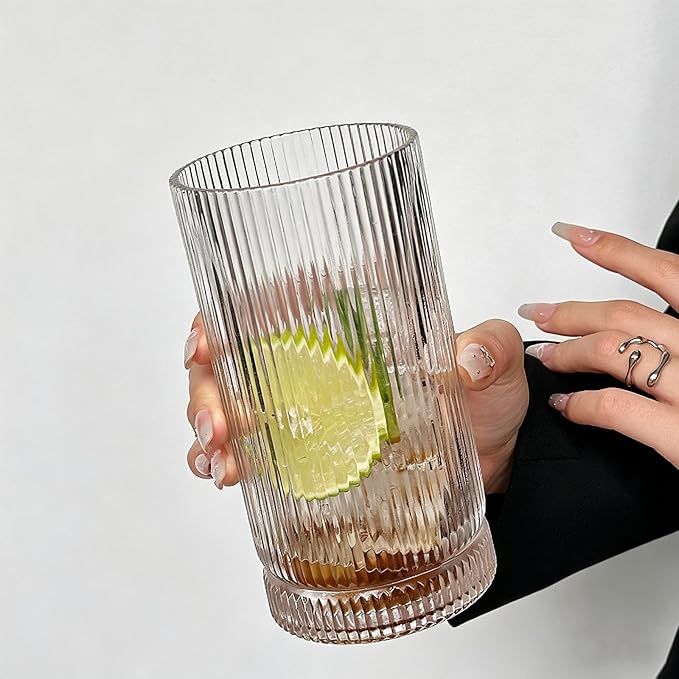 15oz Iced Coffee Cups, Thicken Glass Cups, Glassware Set - Image 9