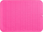 Silicone Dish Drying Mat for Multiple Usage,Easy clean,Eco-friendly,Heat-resistant Silicone Mat for Kitchen Counter or Sink,Refrigerator or Drawer Liner Rose 2XL 24 inches x 18 inches