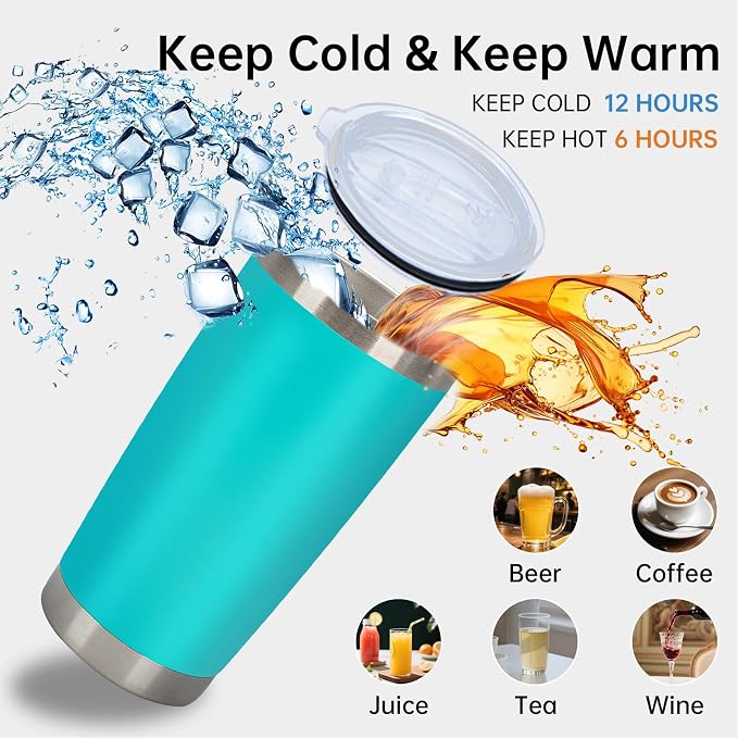 IEOVIEE 32 Pack 20oz Stainless Steel Insulated Bulk Tumblers - Image 6