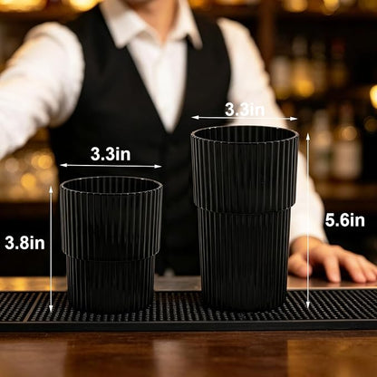 24 Pack Plastic Wine Glasses, 16 Oz Highball Glasses & 12 Oz Cocktail Glasses - Image 7